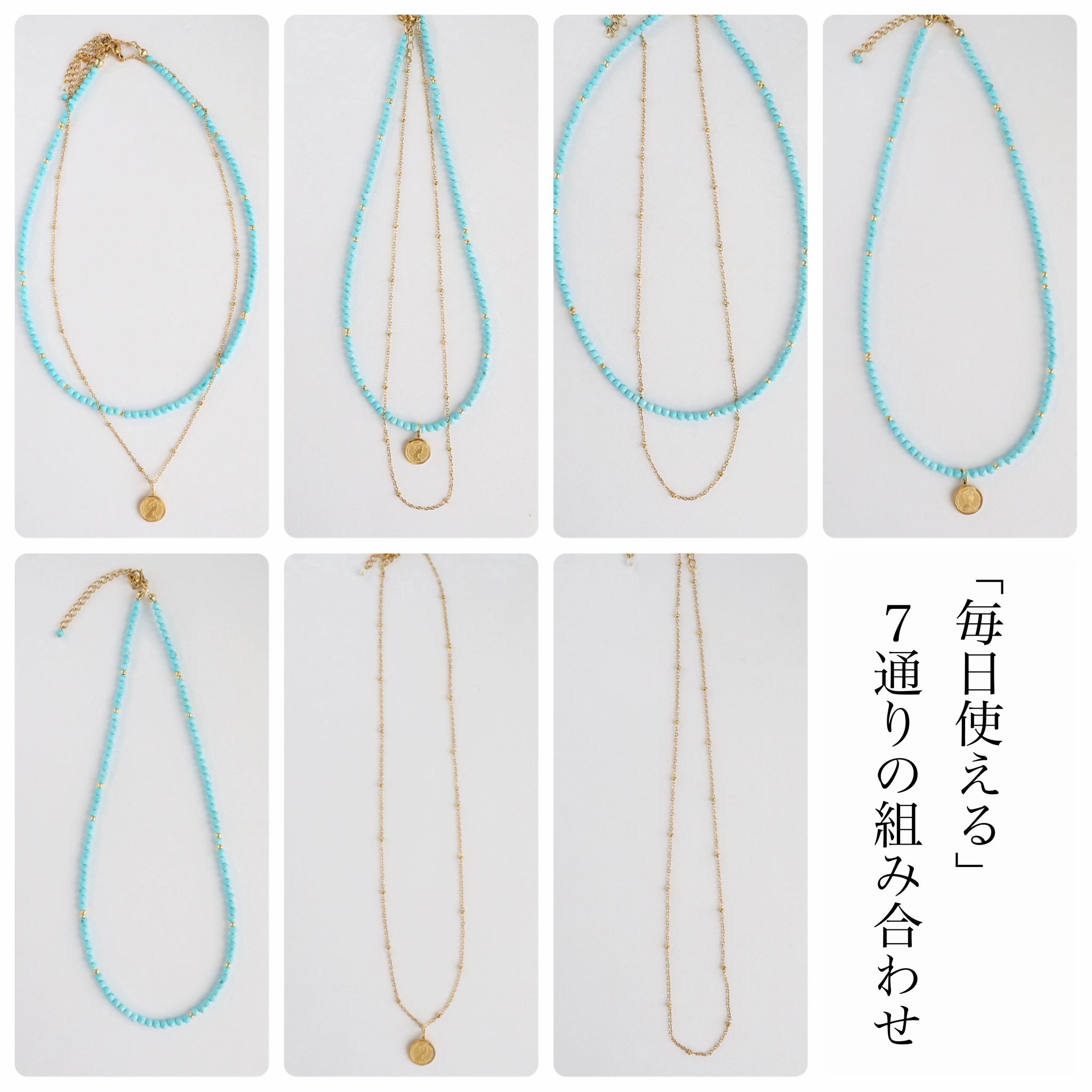 ＼7wayで毎日使える／ ブラックスピネル one weekネックレス＜サージカルステンレス製＞ | 3枚目